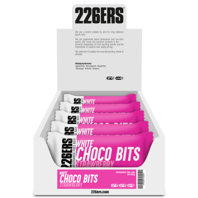 BOX ENDURANCE BAR CHOCO BITS 226ers - baton eneregtyczny o smaku truskawek, 60g. (24 sztuki)